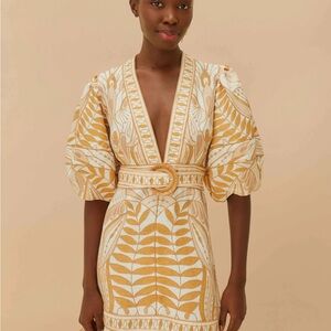 FARM Rio off-white nature mini dress. NWT size small